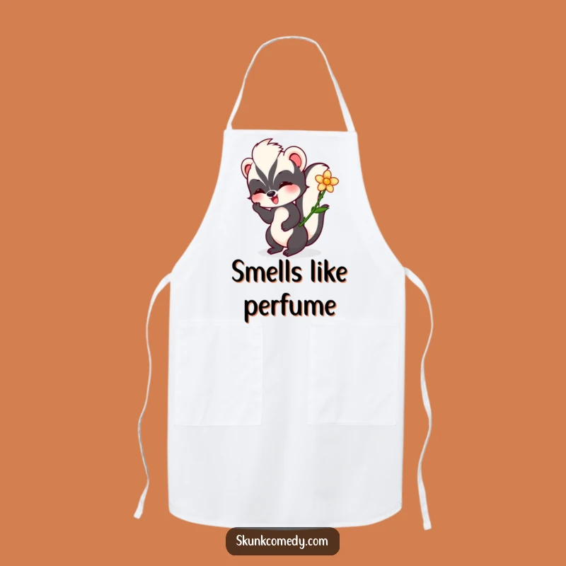 Funny Skunk Flower Apron: Cook with Joyful Whimsy in the Kitchen