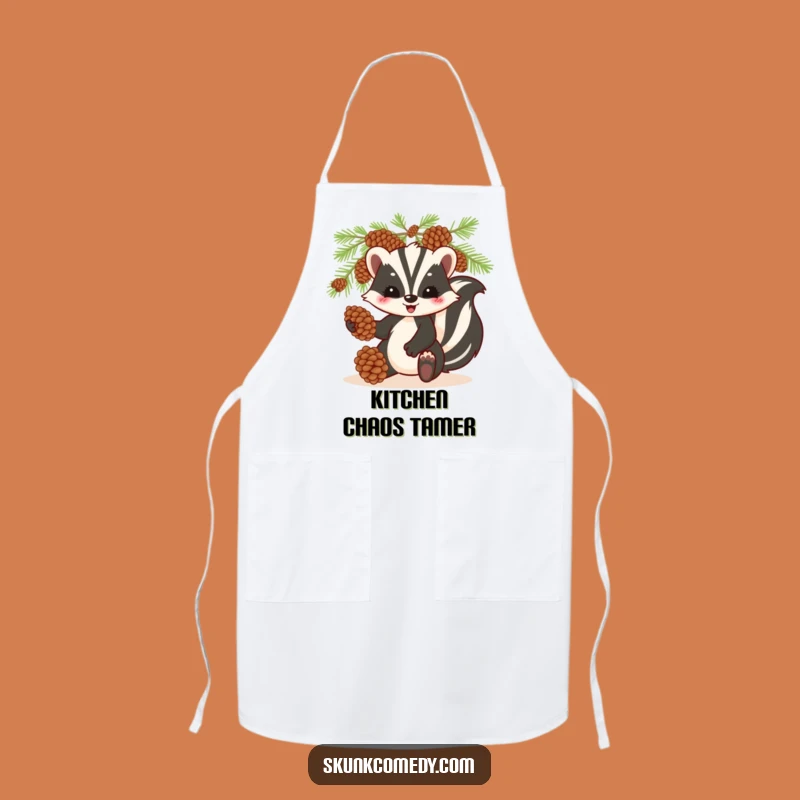 Funny Skunk Juggling Apron: Kitchen Fun, Hilarious Chef Gift!