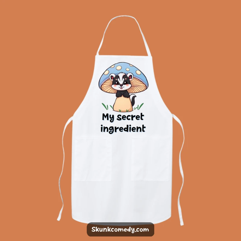 Funny Skunk Mushroom Apron: Cook with a Sense of Wonder and Humor