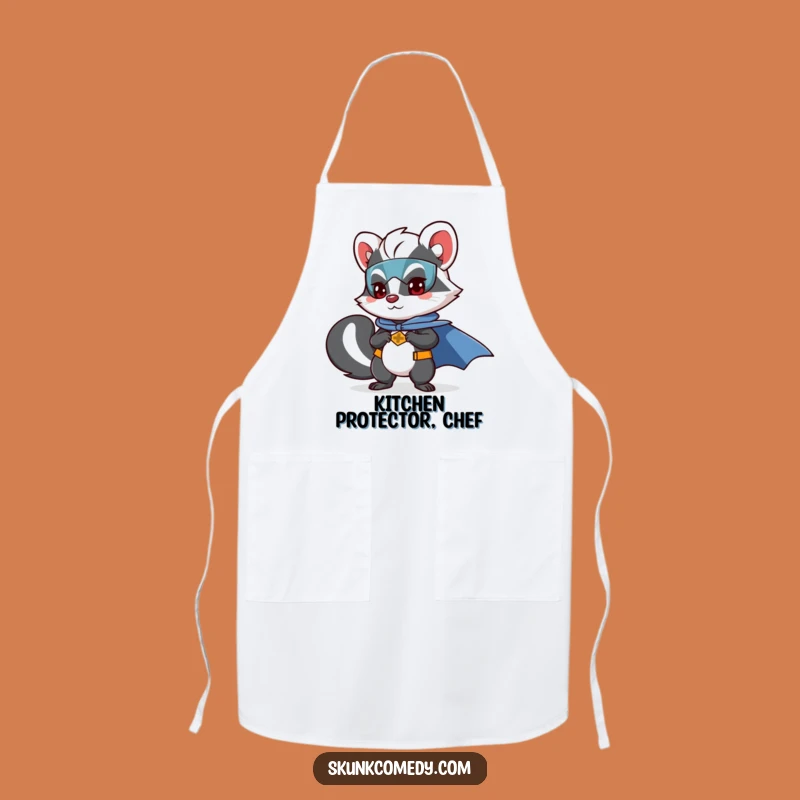 Funny Skunk Superhero Apron: Cook with Courage and Comedic Flair