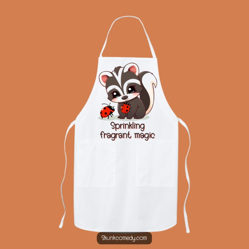 Funny Skunk and Ladybug Apron - Cute Kitchen Accessory, Humorous Gift
