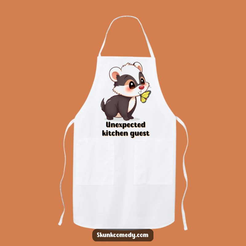Funny Skunk Surprise Apron: Cook with Unexpected Delight!