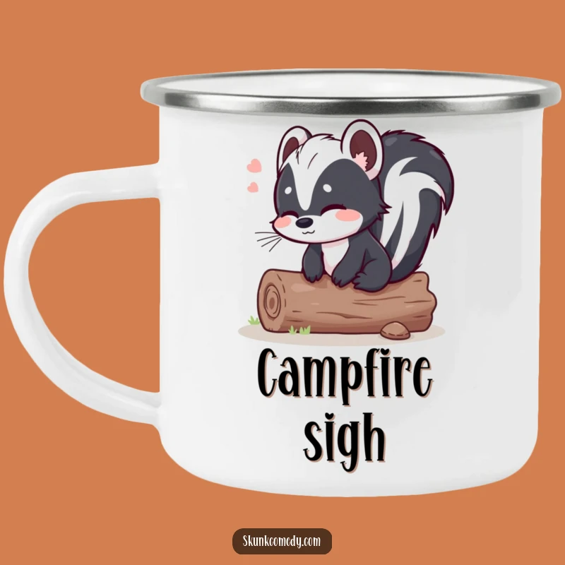 Funny Skunk Log Camping Mug: Outdoor Relief Cup, Hilarious Gift