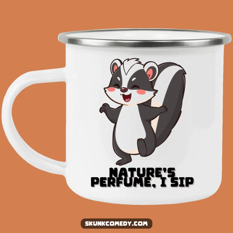 Funny Skunk Jig Camping Mug - Outdoor Dance Party Fun Gift