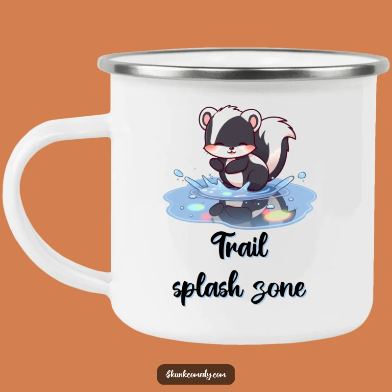 Funny Skunk Rainbow Camping Mug: Enjoy Your Brew with This Humorous Outdoor Gear