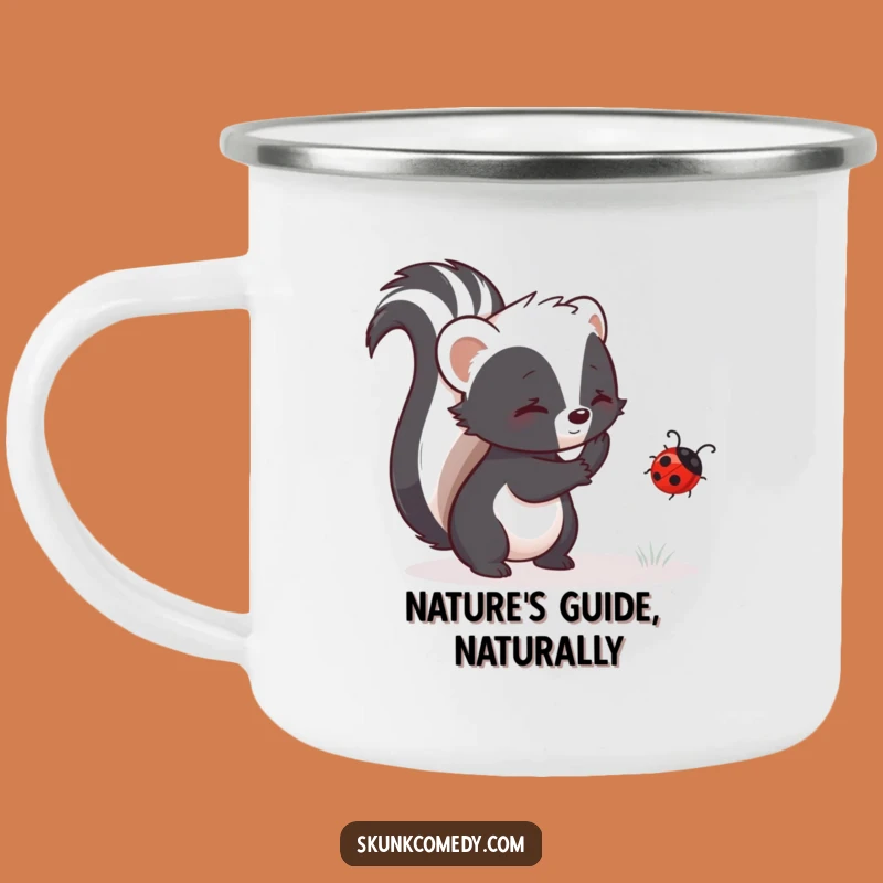 Durable Funny Helping Skunk Camping Mug: Adventure with Kindness, A Great Funny Outdoor Gift!