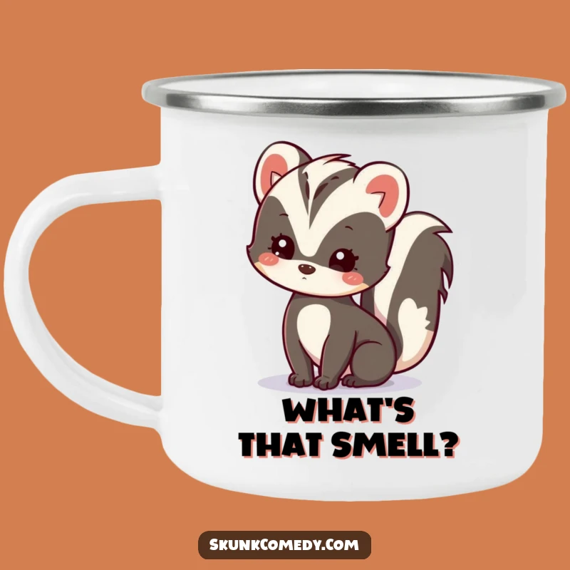 Funny Kawaii Skunk Camping Mug - Durable Curious Skunk Cup for Outdoor Adventures Gift