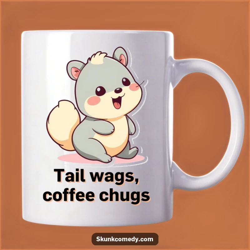 Funny Delightful Creature Mug - Wiggle Tail Joyful Beast Funny Gift