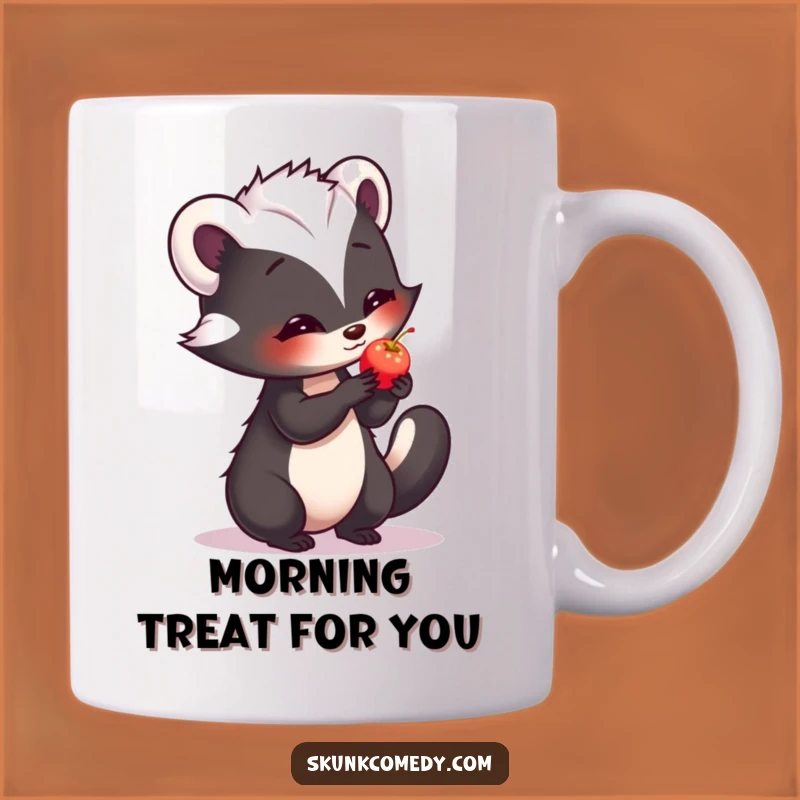 Funny Shy Skunk Berry Mug - Sweet & Humorous Skunk Lover Gift