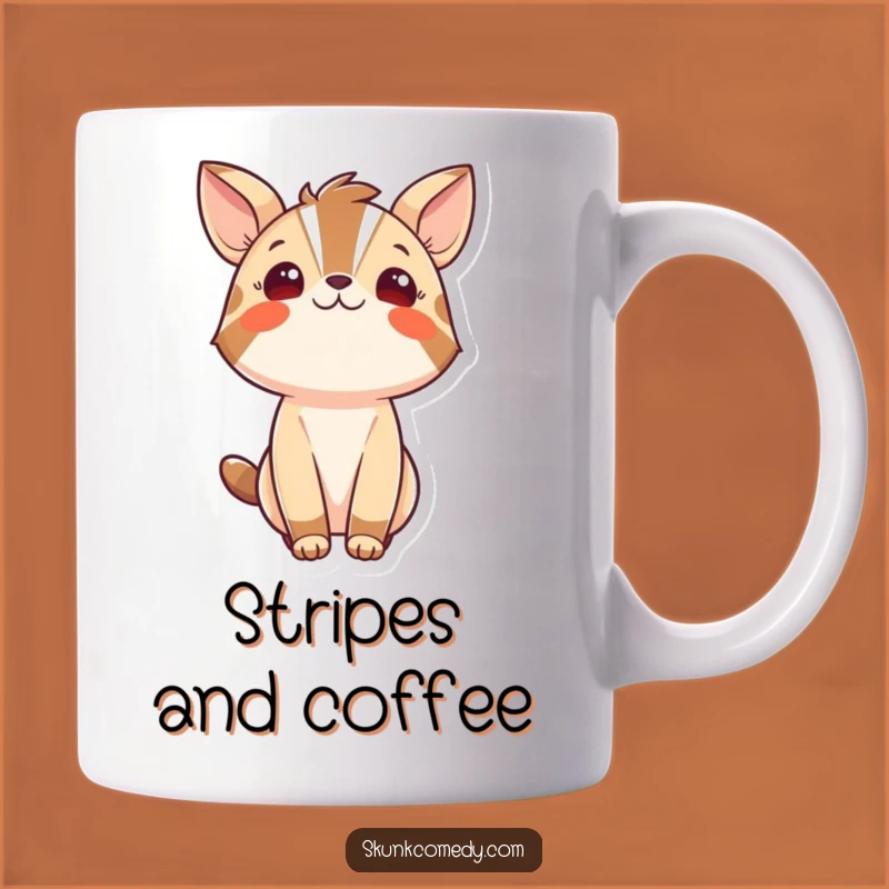 Funny Wonder Stripe Animal Mug - Curious Creature Gift