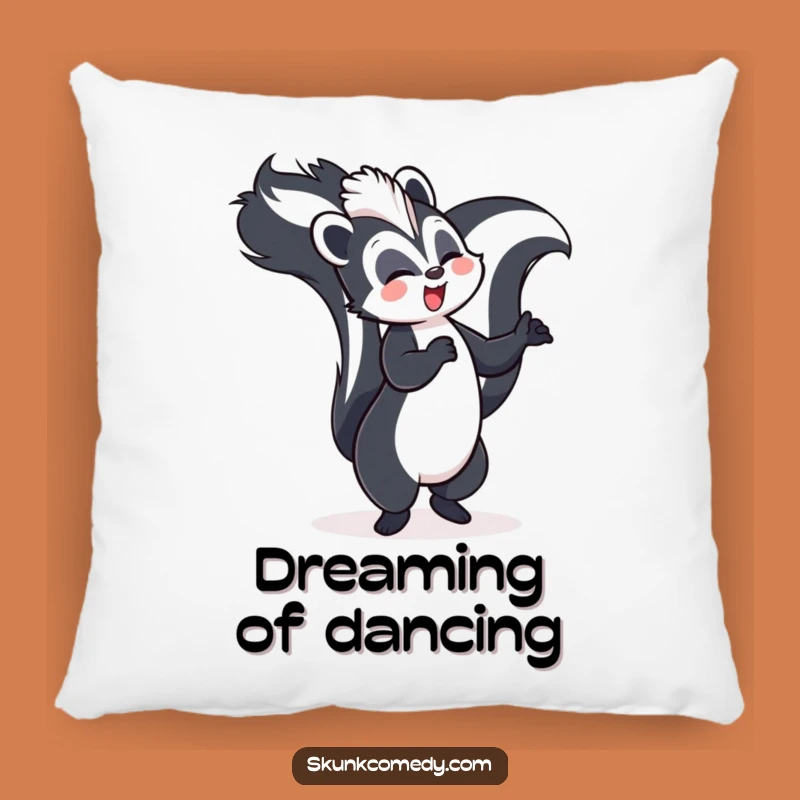 Funny Skunk Dancing Pillow: Cozy Comfort, Hilarious Celebration Accent!