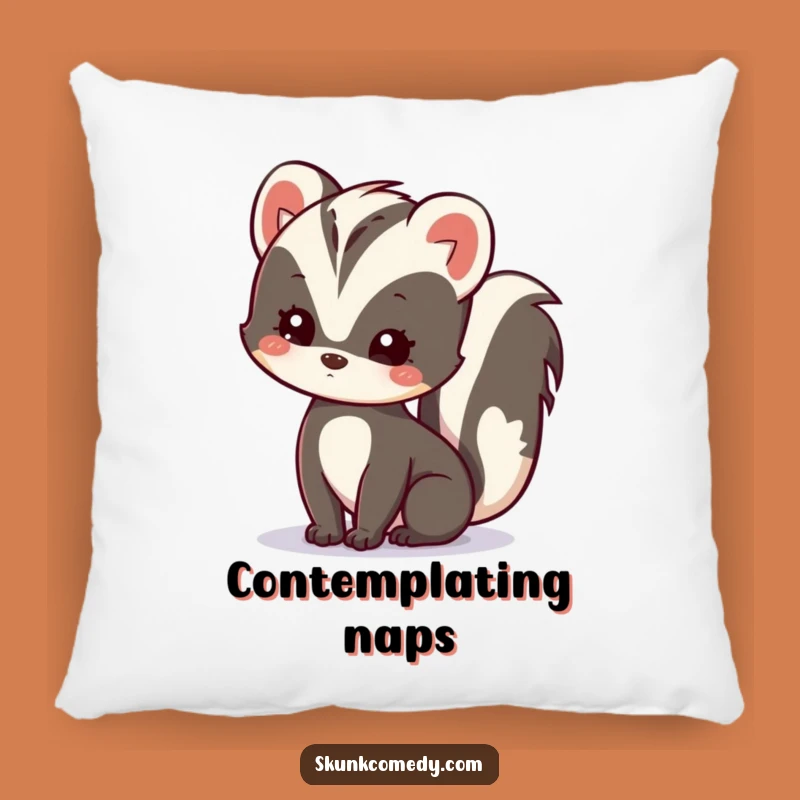 Funny Kawaii Skunk Pillow - Soft Curious Skunk Cushion for Cozy Comfort Gift