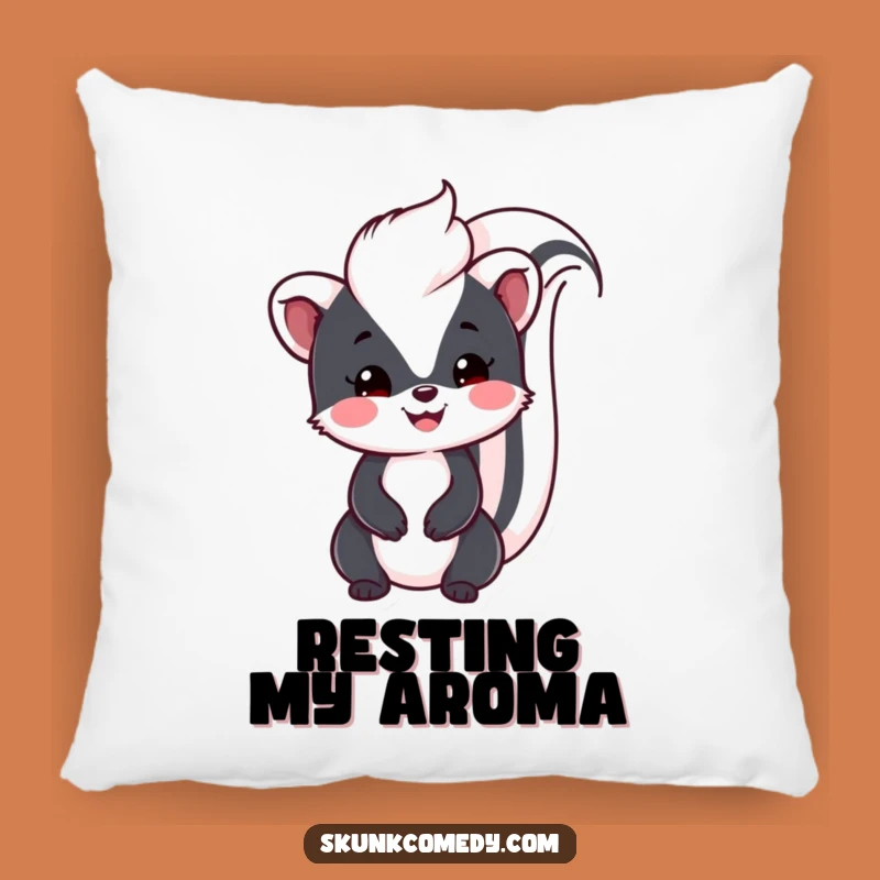 Soft Funny Kawaii Skunk Pillow: Friendly comfort, a cozy funny gift for relaxation.