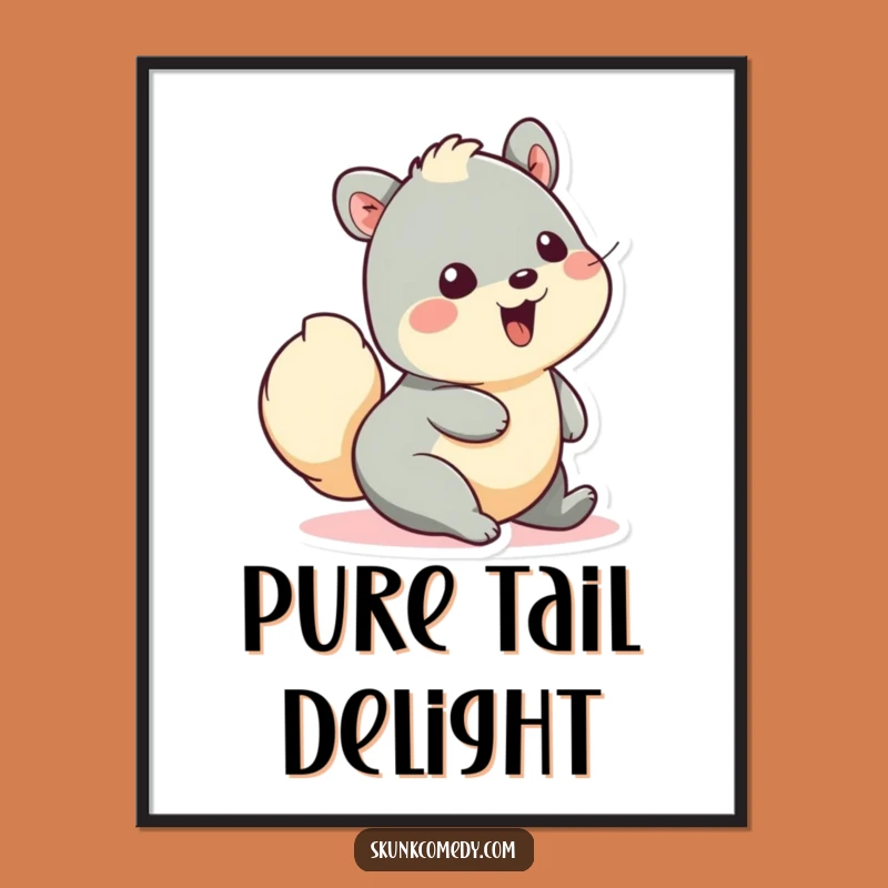 Funny Creature Digital Art - Wiggle Tail Pure Delight Wall Decor Gift