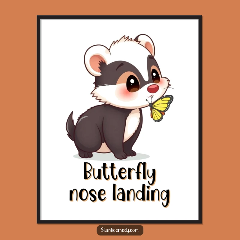 Funny Skunk Surprise Digital Print: Instant Delight for Your Walls