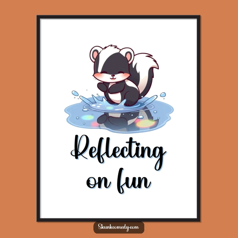 Funny Skunk Rainbow Art Print: Downloadable Joy for Your Walls