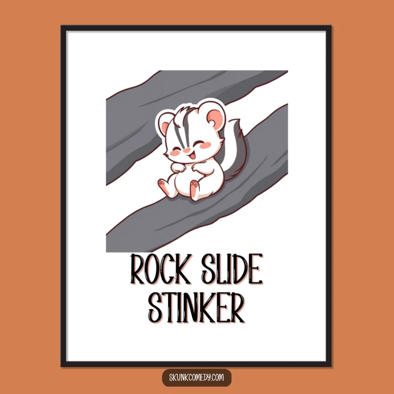 Funny Giggling Skunk Digital Print - Instant Joy & Hilarious Skunk Decor