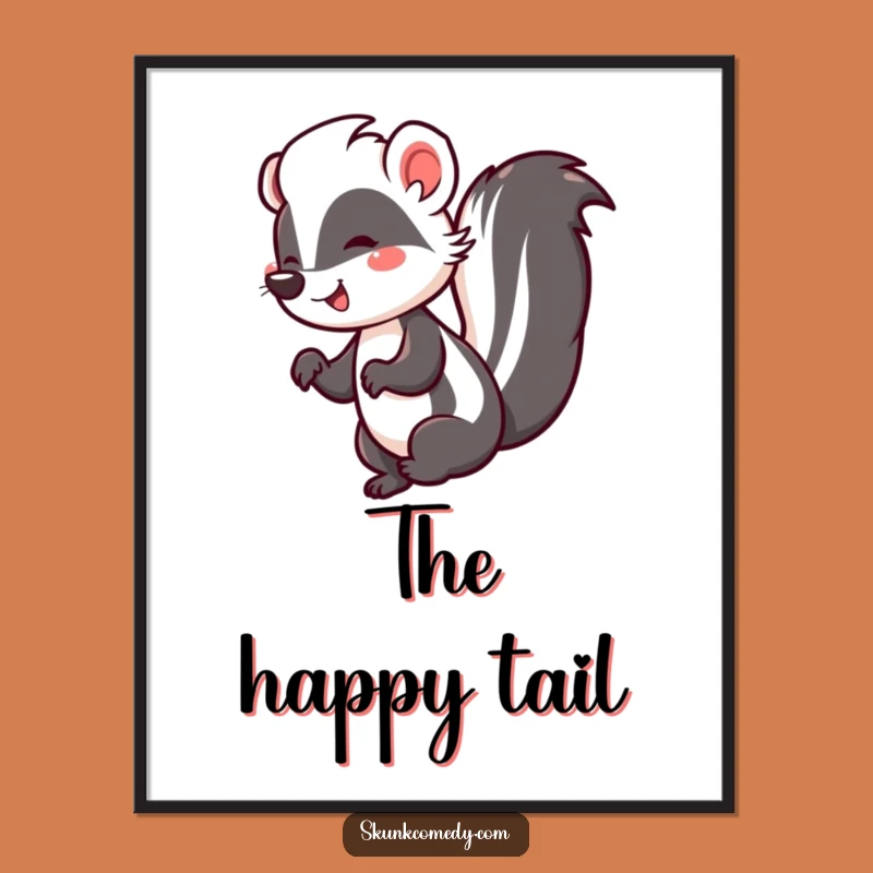 Funny Skunk Jig Digital Art: Printable Dancer Illustration, Instant Humorous Gift