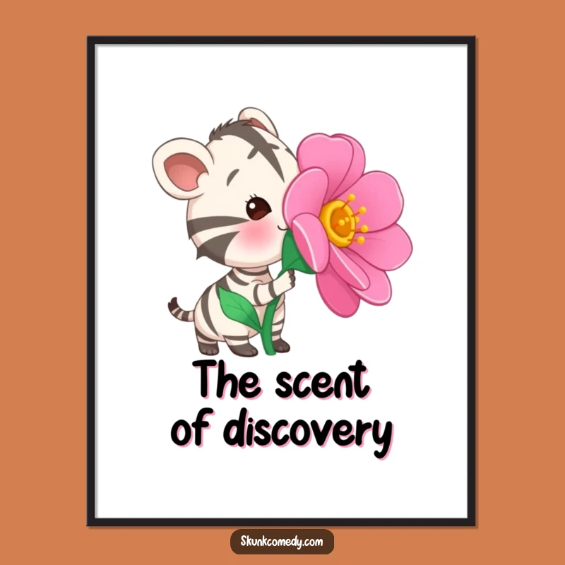 Funny Striped Animal Digital Print: Curious Sniff - Instant Gift!