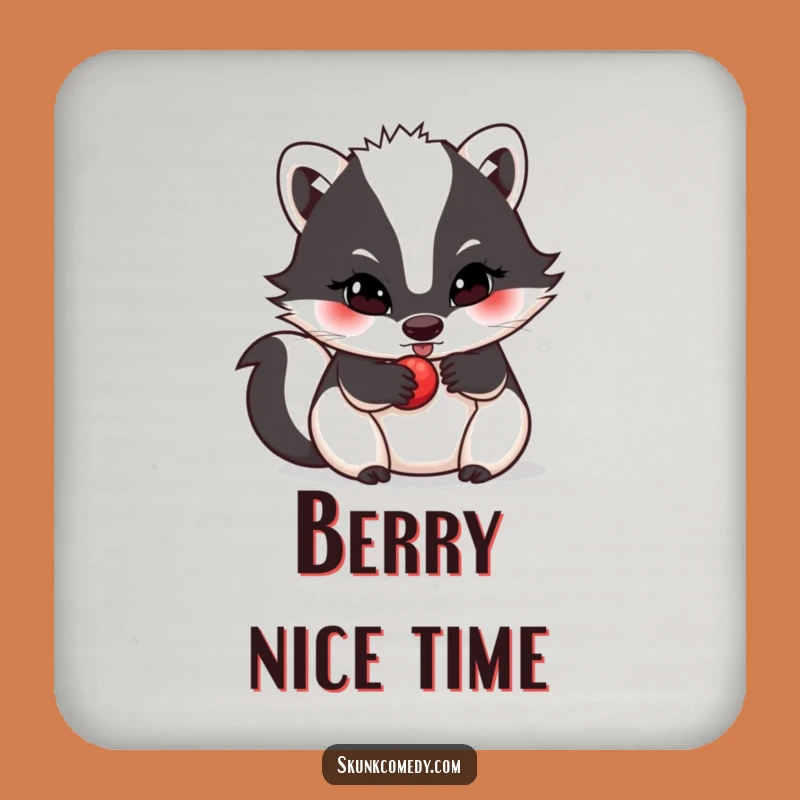 Funny Skunk Berry Coaster - Determined Drink Protector Gift