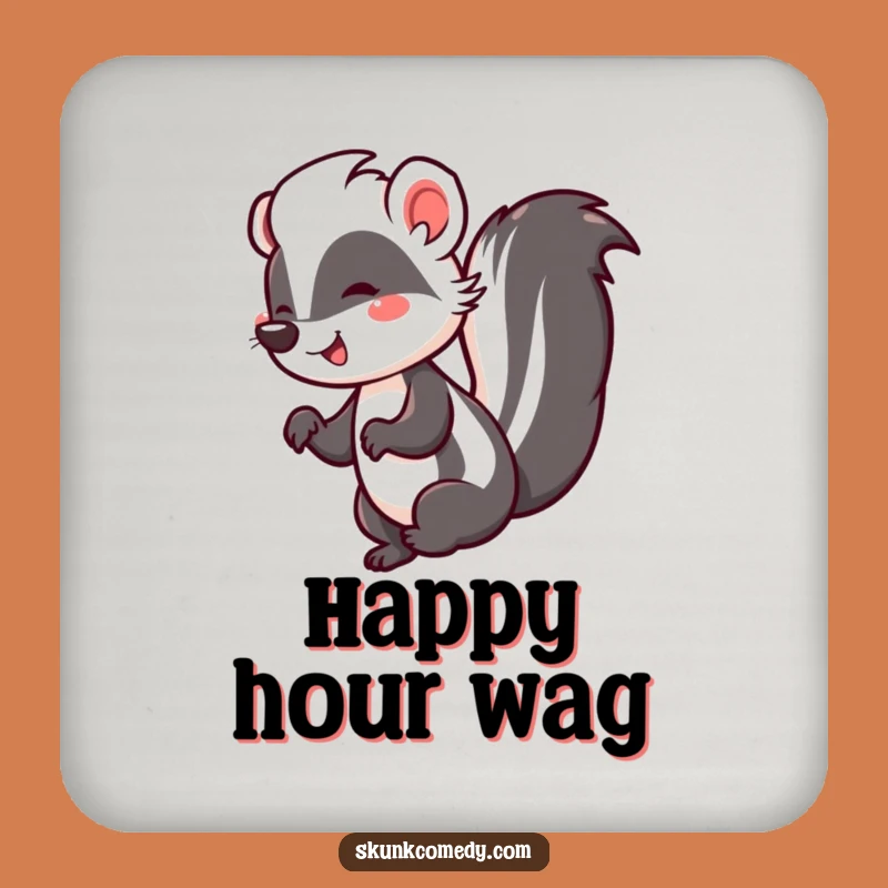 Funny Skunk Jig Coasters: Happy Dancer Table Protection, Hilarious Home Decor Gift