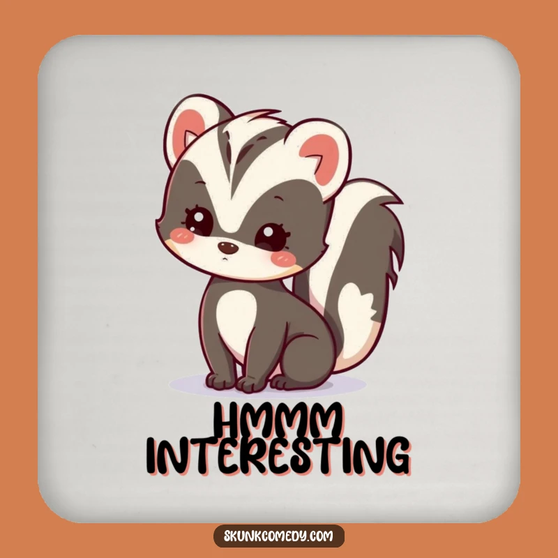Funny Kawaii Skunk Coaster - Cute Curious Skunk Table Protector for Drinks Gift