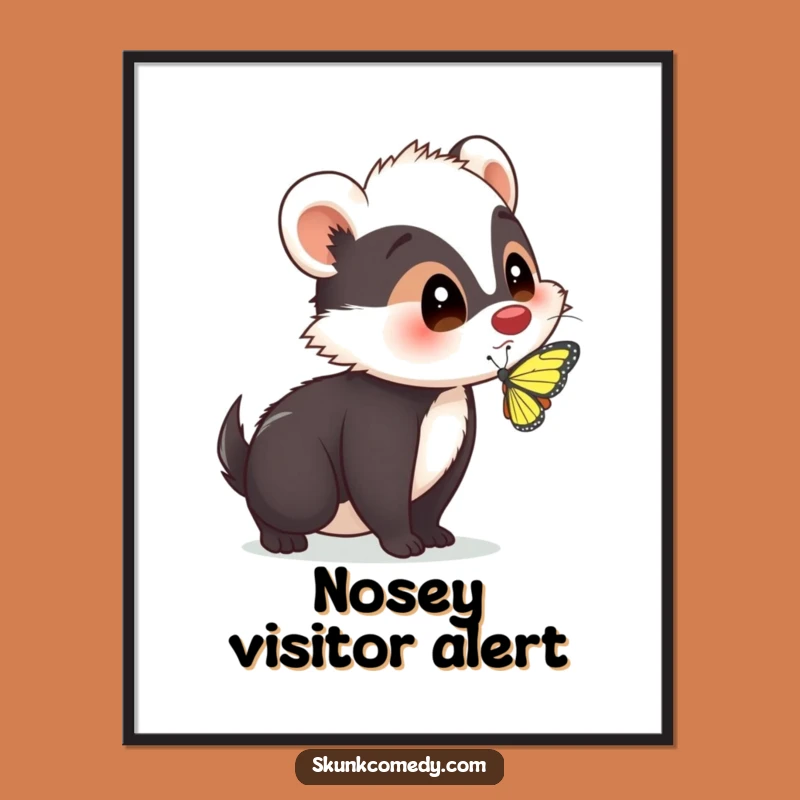 Funny Skunk Surprise Poster: Art That Captures a Moment