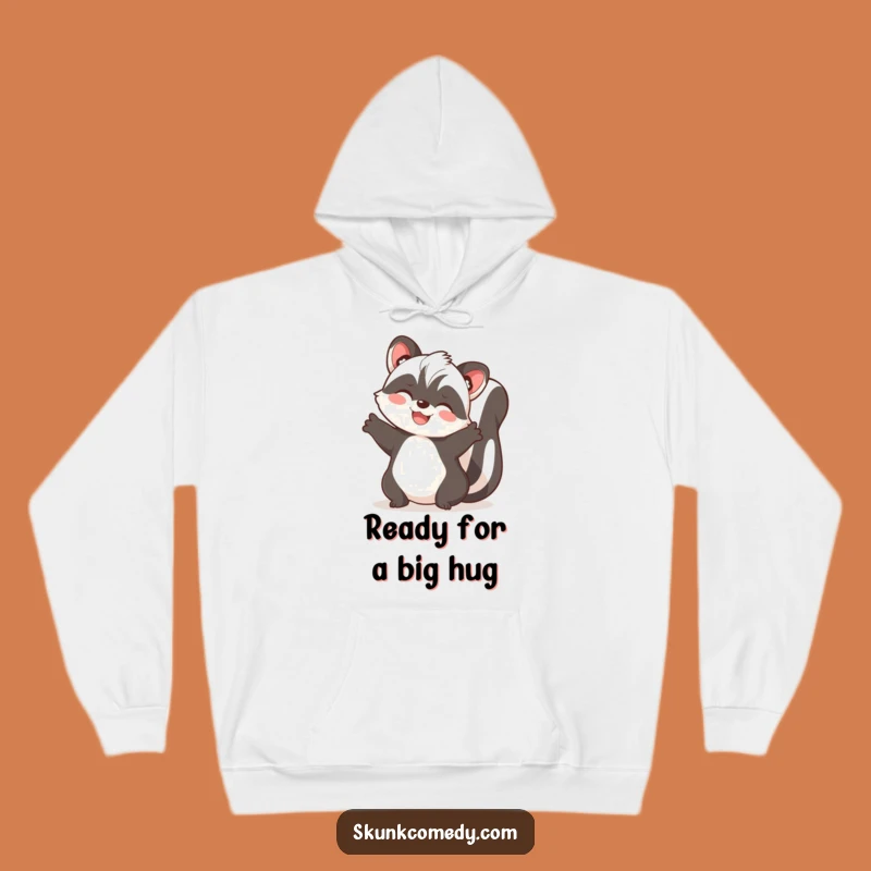 Funny Joyful Skunk Embrace Hoodie: Cozy Up With A Warm Skunk Hug
