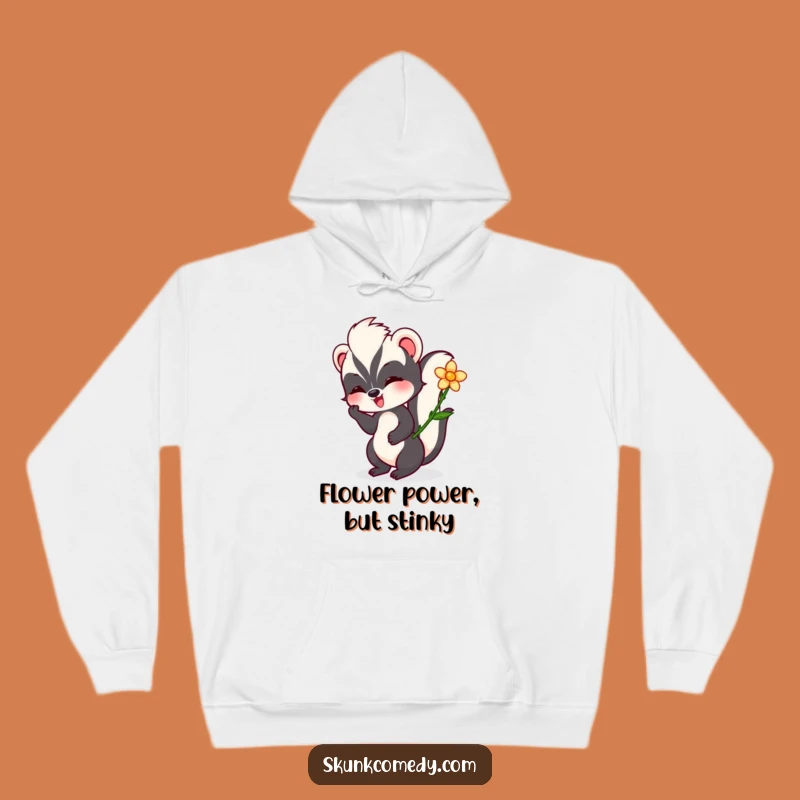 Funny Skunk Flower Hoodie: Snuggle Up with This Adorable and Humorous Design