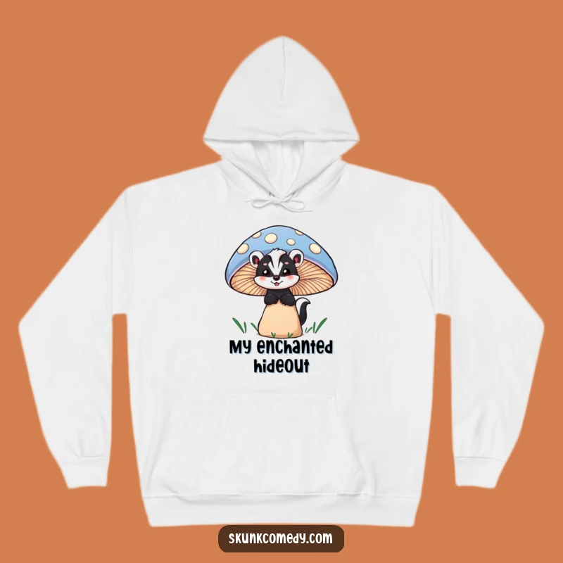 Funny Skunk Mushroom Hoodie: Cozy Up with This Enchanting and Humorous Design