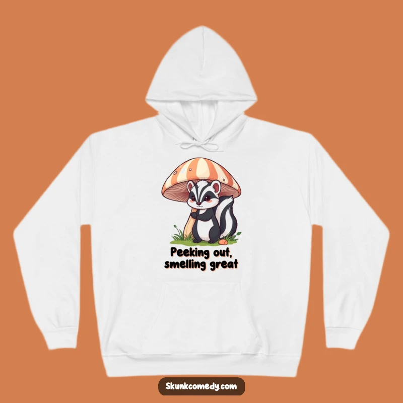 Funny Skunk Mushroom Hoodie: Cozy Up With This Mysterious Skunk
