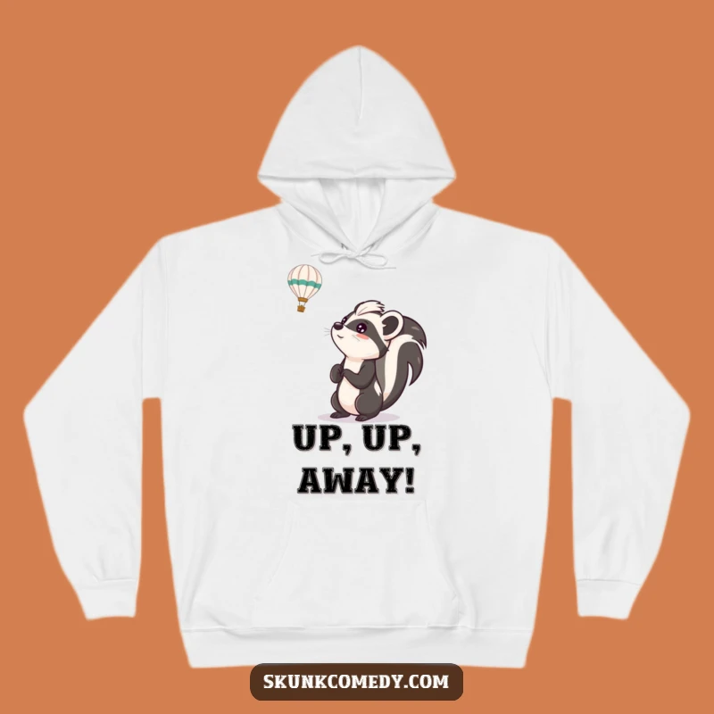 Cozy Funny Skunk Balloon Hoodie: Stay Warm While Dreaming Big