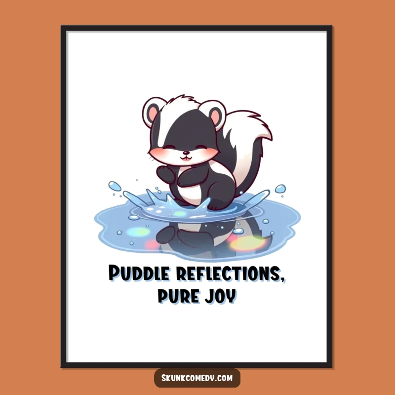 Funny Free Printable Skunk Rainbow Art: Whimsical Downloadable Decor!