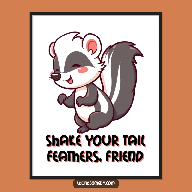 Funny Free Printable Skunk Wall Art - High Tail Jig Downloadable Decor