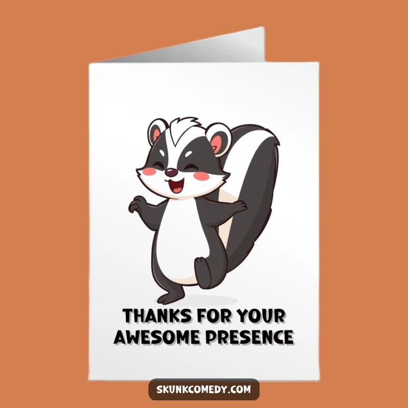 Happy Skunk Thanks Card: Free Printable Jig for Your Thoughtful Gesture
