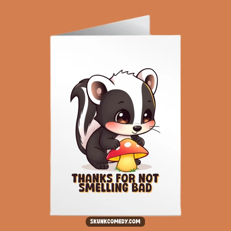 Free Printable Funny Skunk Thank You Card - Mushroom Magic DIY