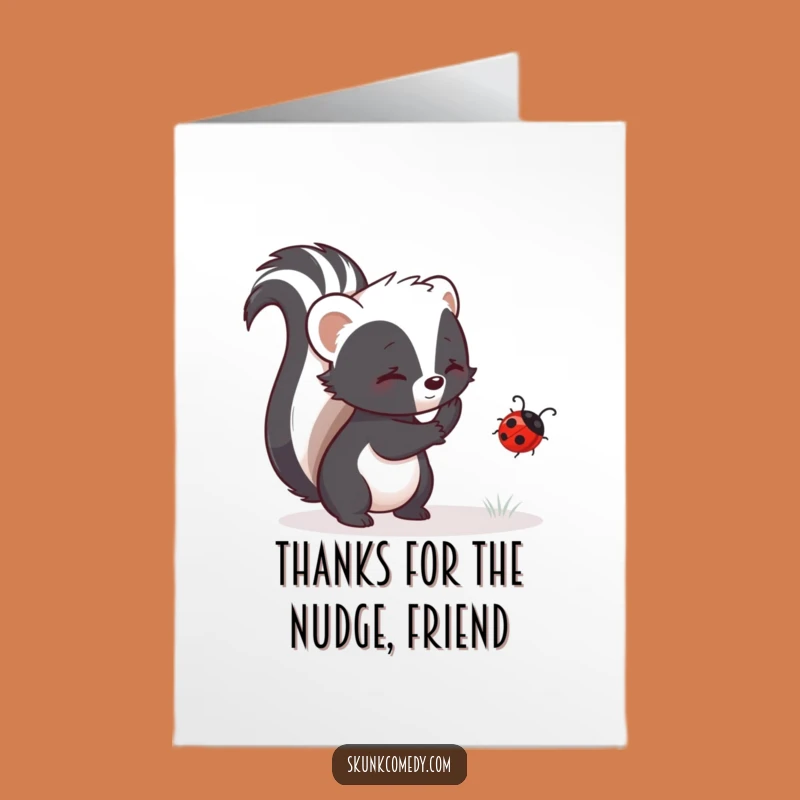 Free Printable Thank You Card: Helpful Skunk & Ladybug, Funny Downloadable Gratitude!