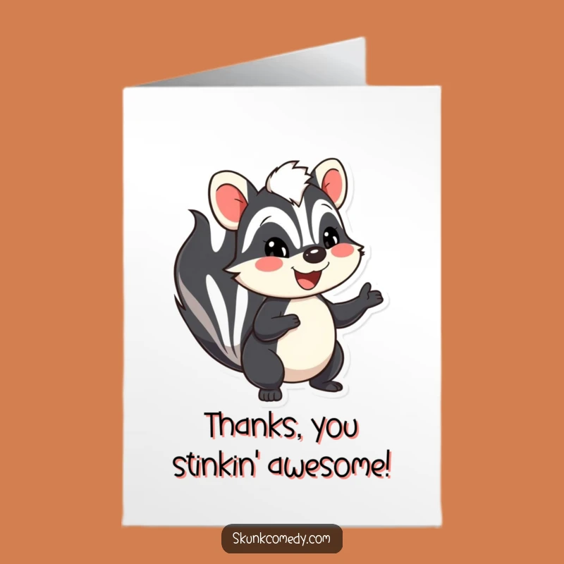Free Printable Thank You Skunk Card: Adorable Downloadable Gift for Gratitude