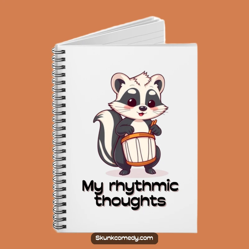 Funny Skunk Drummer Notebook: Write Your Own Rhythms with Skunk Style