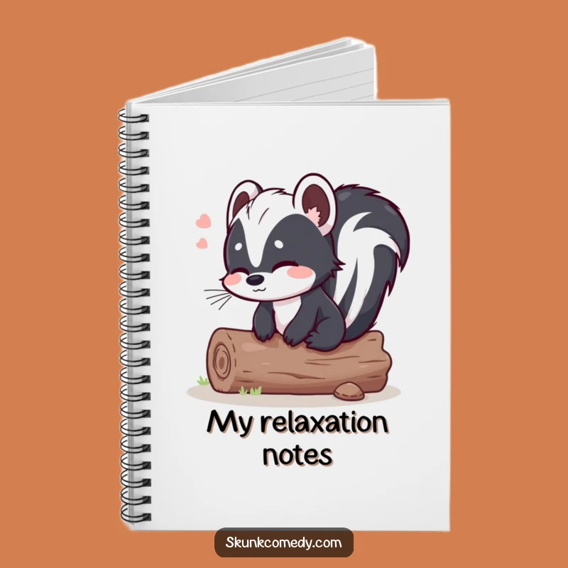 Funny Skunk Log Notebook: Relieved Sigh Journal, Hilarious Gift
