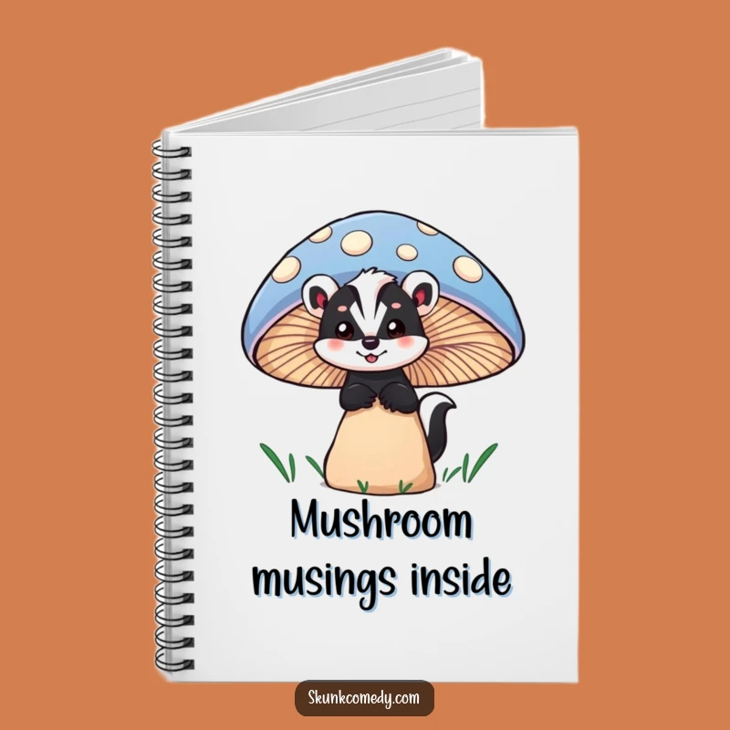 Funny Skunk Mushroom Notebook: Jot Down Your Discoveries with Whimsical Inspiration