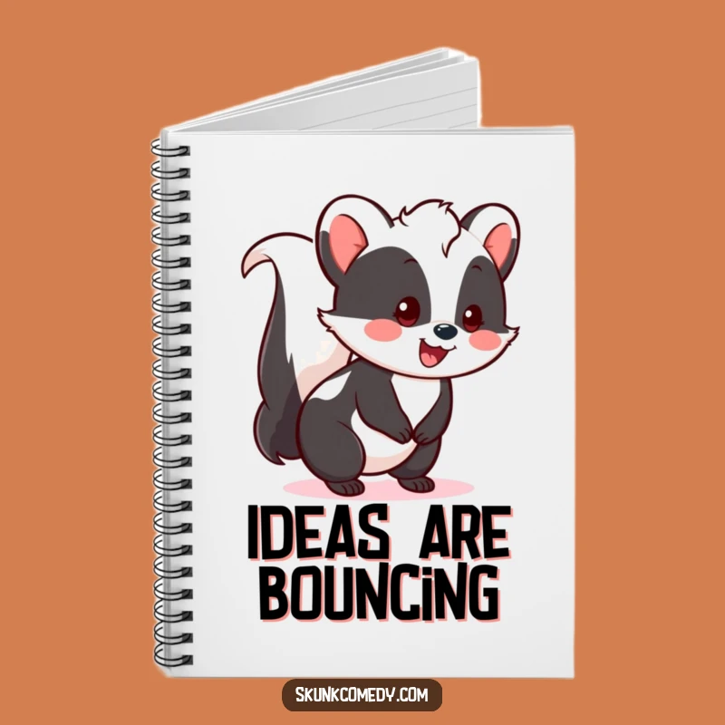 Funny Kawaii Skunk Notebook - Cheerful Happy Tail Skunk Journal for Ideas Gift