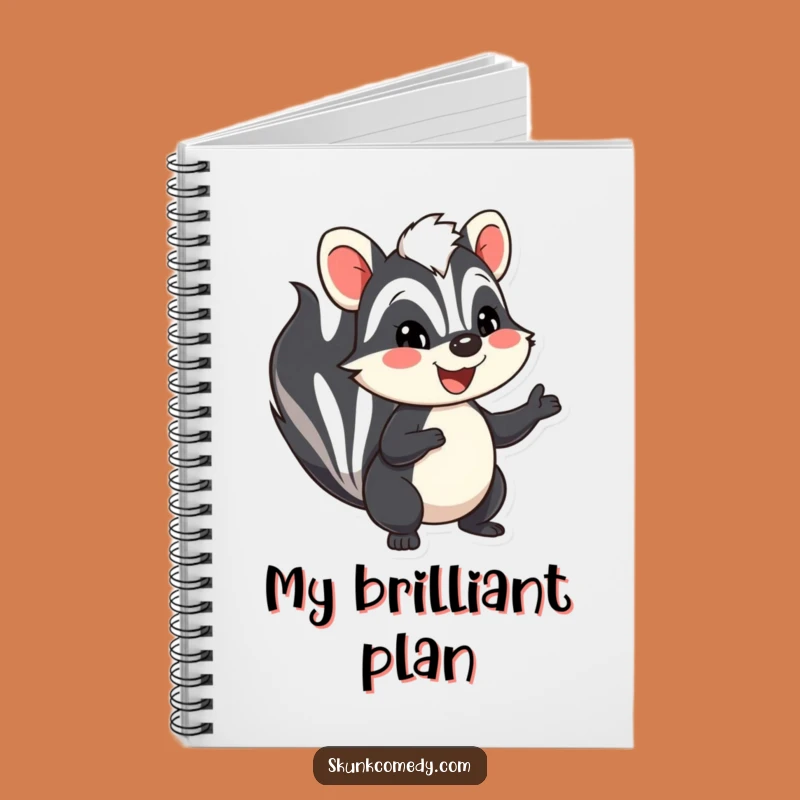 Funny Skunk Notebook: Jot Down Ideas with a Smiling Waving Skunk, Great Gift