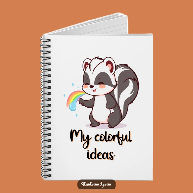 Funny Rainbow Skunk Notebook: Jot Down Colorful Ideas!