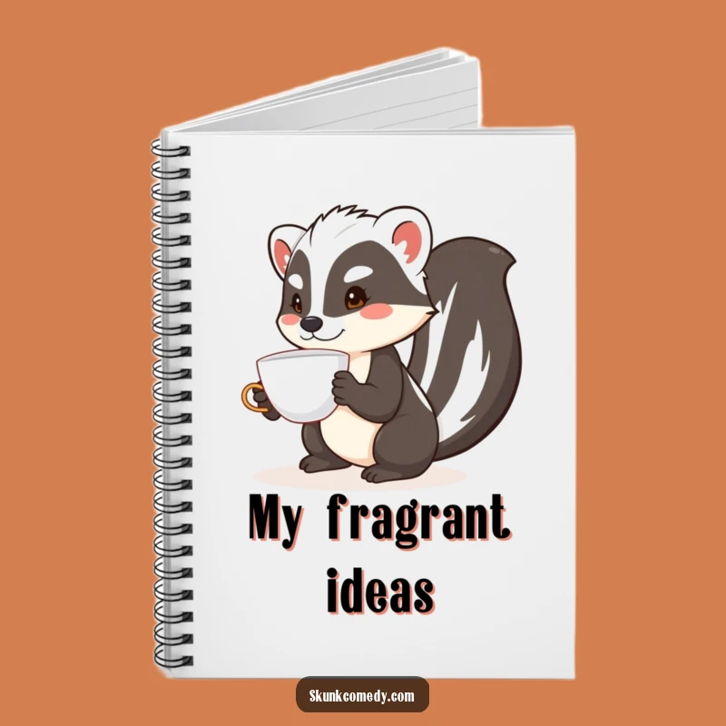 Funny Skunk Teacup Balance Notebook: Jot Down Ideas with Skunk-Inspired Whimsy