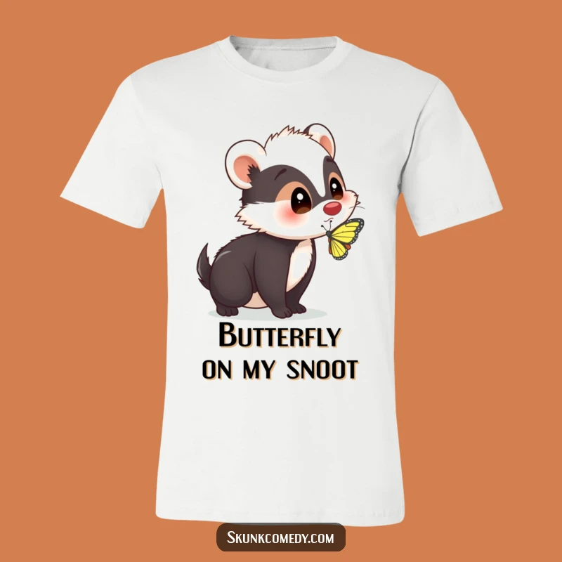 Funny Surprised Skunk T-Shirt: Unexpected Encounters in Style!