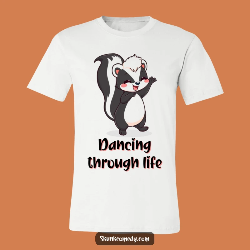 Funny Skunk Dance Party T-Shirt: Groove to Your Own Beat!