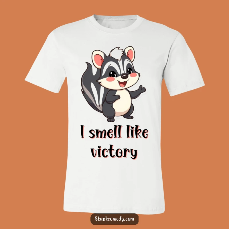 Funny Skunk T-Shirt: Big Smile Waving Skunk Tee, Hilarious Gift for Animal Enthusiasts