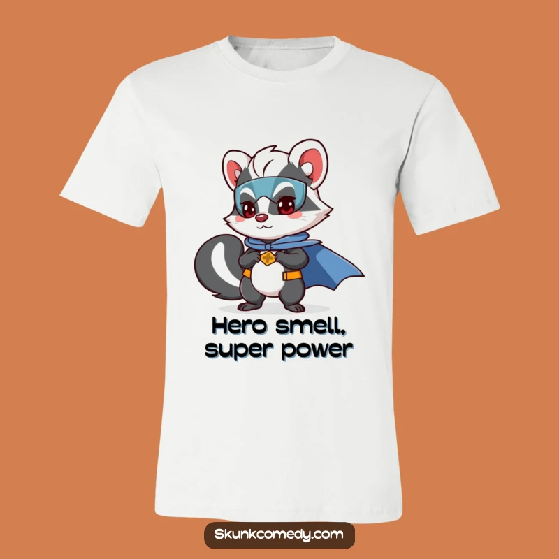 Funny Skunk Superhero T-Shirt: Unleash Your Inner Hero with Comical Skunk Power