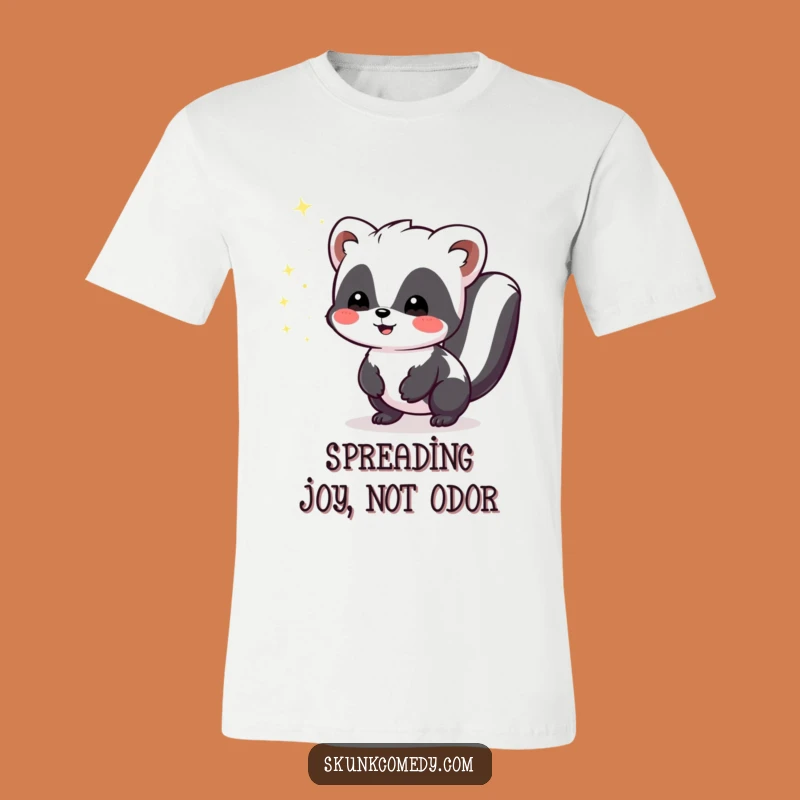 Funny Kawaii Skunk Sparkle T-Shirt, Joyful Stinker Tee, Cute Animal Outfit